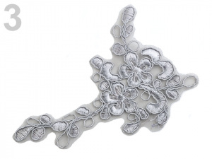 Monofilová aplikace / vsadka 8,5x12 cm s výšivkou