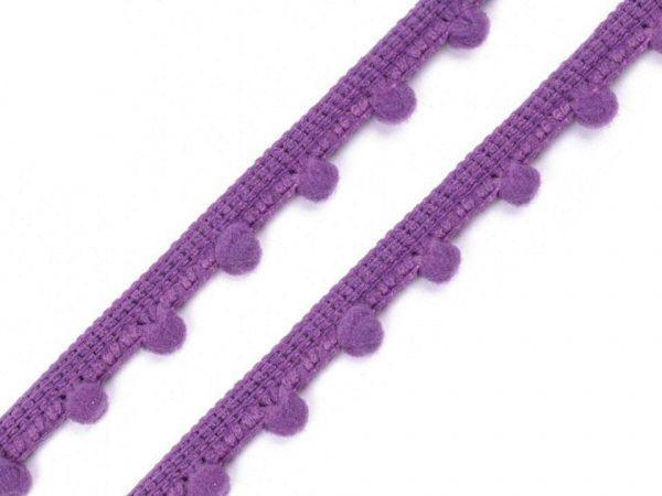 Prýmek šíře 7 mm s bambulkami Ø7 mm