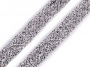 Bavlněná šňůra plochá / dutinka šíře 10 mm