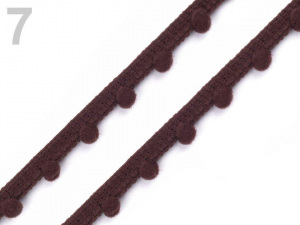 Prýmek šíře 7 mm s bambulkami Ø7 mm