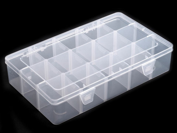 Plastový box / zásobník 16x27,5x5,5 cm