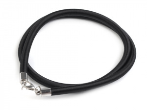 Hladká šňůrka s karabinkou délka 48 cm