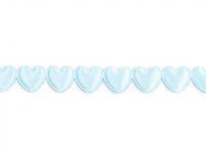 Saténový prýmek šíře 17 mm srdce