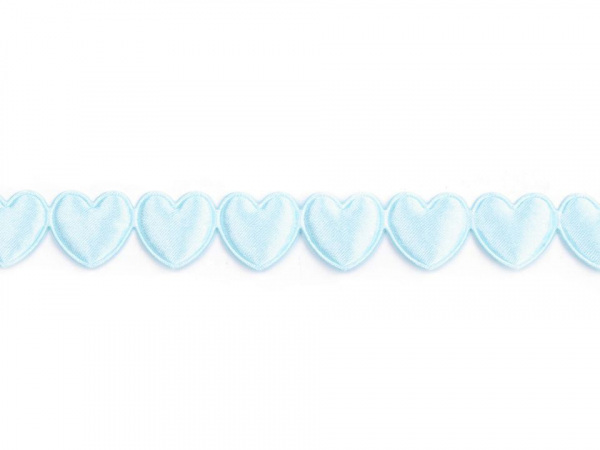 Saténový prýmek šíře 17 mm srdce