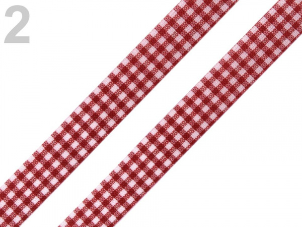 Károvaná stuha řezaná šíře 12 mm