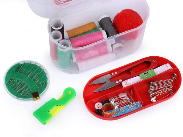 Sada na šití v boxu s jehelníčkem - velká