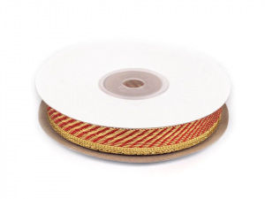 Oboustranná stuha s lurexem šíře 15 mm