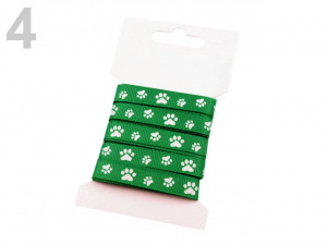 Rypsová stuha potisk tlapky šíře 10 mm