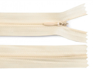 Spirálový zip skrytý šíře 3 mm délka 30 cm
