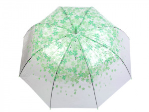 Dámský průhledný vystřelovací deštník