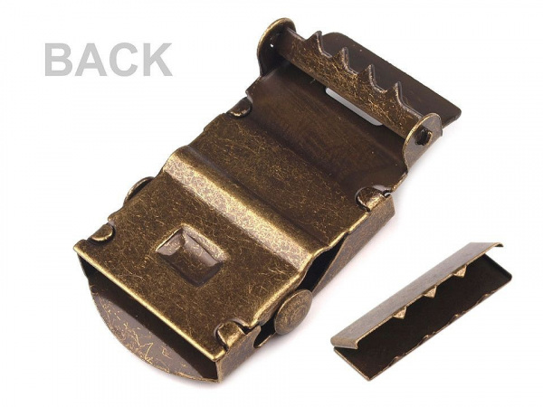 Kovová spona 25 mm na opasek s koncovkou