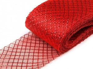 Modistická krinolína na vyztužení šatů a výrobu fascinátorů 7 cm s lurexem