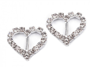 Štrasová spona / ozdoba 15x16 mm