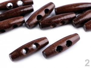 Dřevěný knoflík oliva 12x40 mm