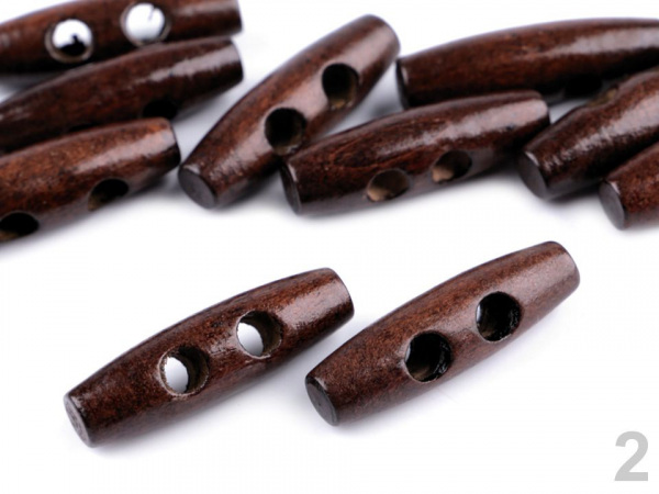 Dřevěný knoflík oliva 12x40 mm