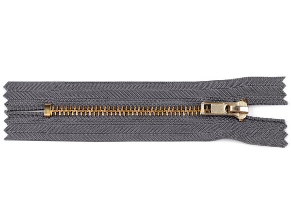 Kovový zip No 4 délka 10 cm kalhotový