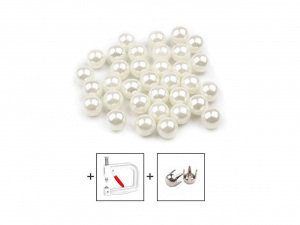 Perly / korálky Ø8 mm k nýtování