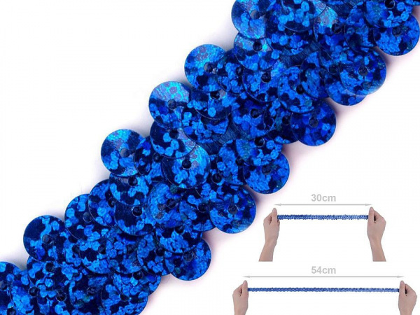 Flitrový prýmek šíře 20 mm s hologramem