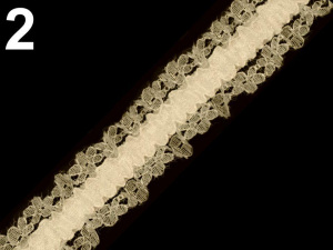 Pruženka s krajkovým volánkem šíře 25 mm