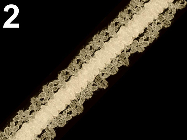 Pruženka s krajkovým volánkem šíře 25 mm