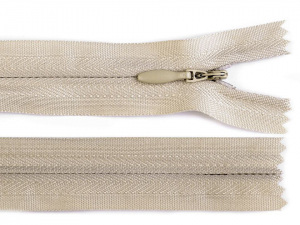 Spirálový zip skrytý šíře 3 mm délka 30 cm