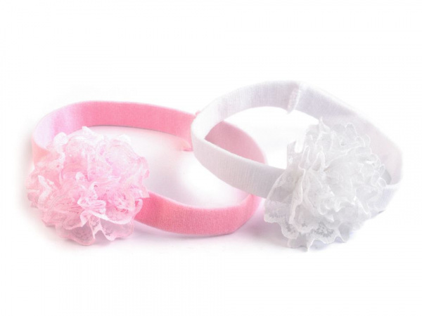 Dětská elastická čelenka do vlasů s květem