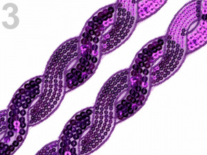 Flitrový prýmek šíře 30 mm obloučky