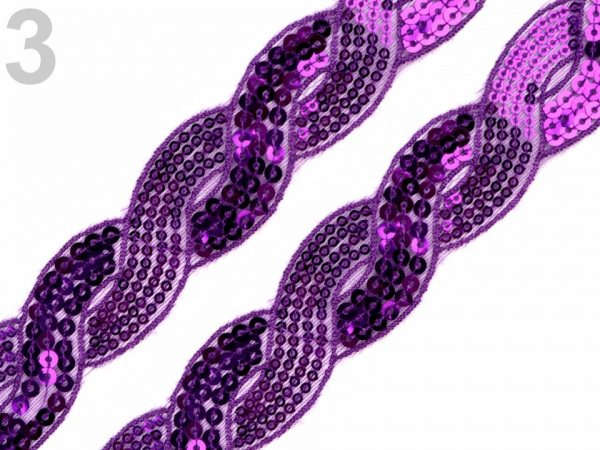 Flitrový prýmek šíře 30 mm obloučky