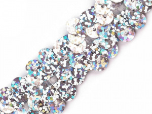 Flitrový prýmek šíře 20 mm s hologramem