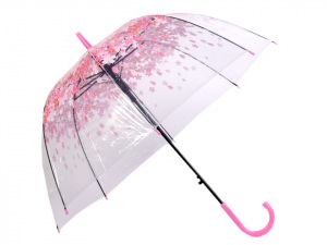 Dámský průhledný vystřelovací deštník