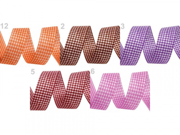 Károvaná stuha řezaná šíře 25 mm