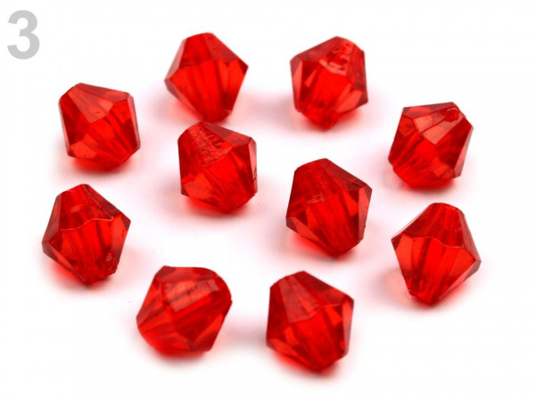 Plastové korálky cínovky / sluníčko 6x6 mm