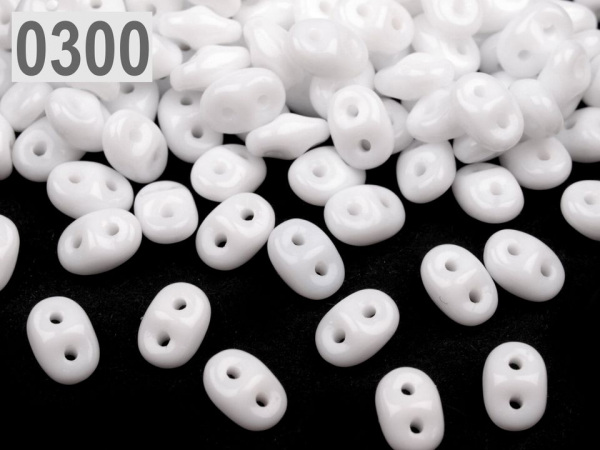 Dvoudírkový rokajl Matubo SuperDuo neprůhledný 2,5x5 mm