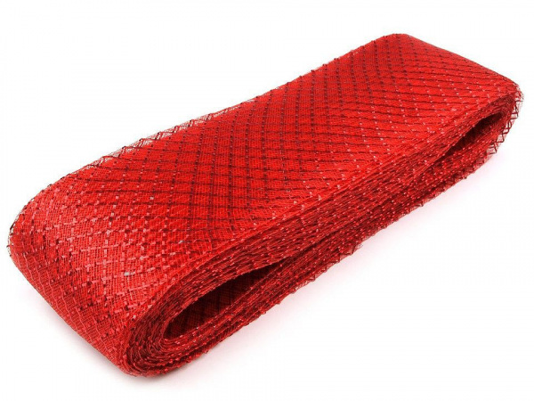 Modistická krinolína na vyztužení šatů a výrobu fascinátorů 7 cm s lurexem