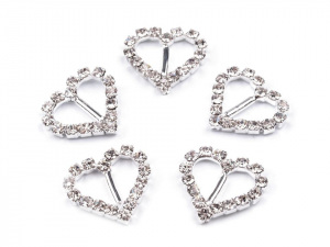 Štrasová spona / ozdoba 15x16 mm