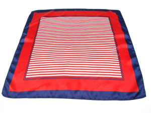 Saténový šátek 58x58 cm proužky