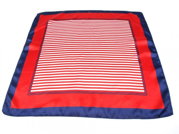 Saténový šátek 58x58 cm proužky