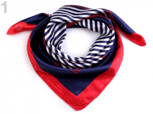 Saténový šátek 58x58 cm proužky