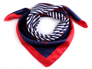 Saténový šátek 58x58 cm proužky