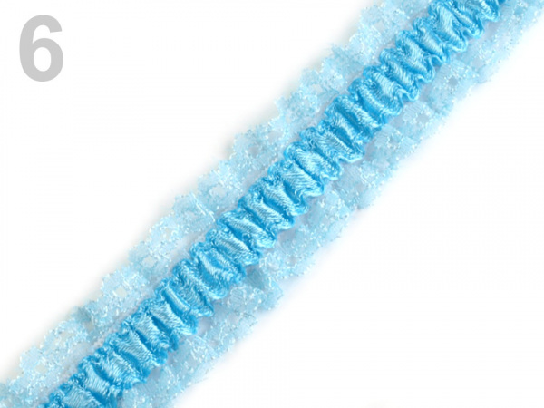 Pruženka s krajkovým volánkem šíře 25 mm