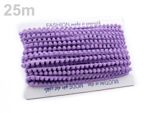 Prýmek šíře 12 mm s bambulkami Ø10 mm