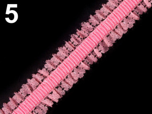 Pruženka s krajkovým volánkem šíře 25 mm