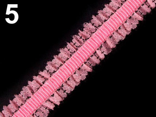 Pruženka s krajkovým volánkem šíře 25 mm