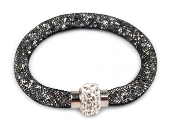 Dutinkový náramek se štrasem