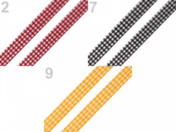 Károvaná stuha řezaná šíře 12 mm