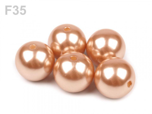 Plastové voskové korálky / perly Glance Ø16 mm