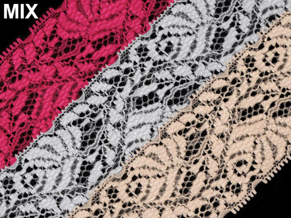 Elastická krajka / vsadka šíře 40 mm