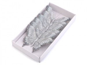 Motýl s glitry a kamínky na drátku