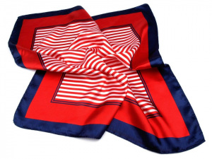 Saténový šátek 58x58 cm proužky