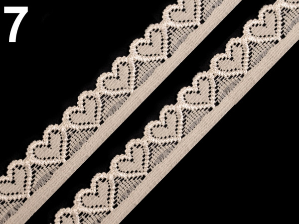 Elastická krajka šíře 17 mm